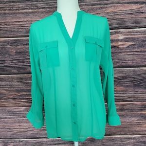 Candie's Sheer Button Down